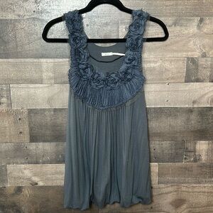 Cute Blueish-Gray Kimchi Blue Tank Top From Anthropologie